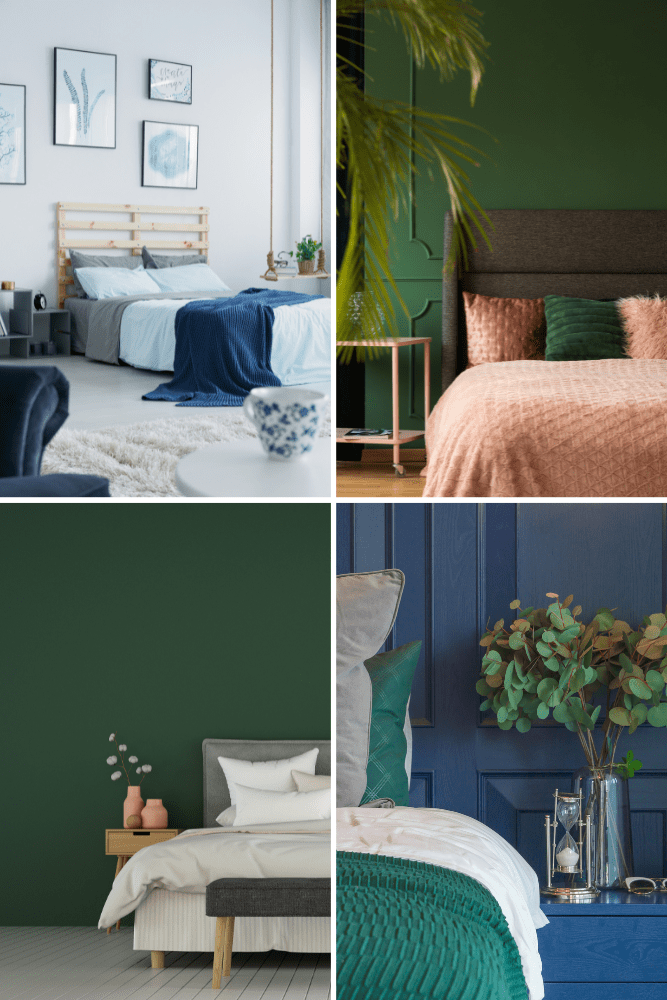 Grün und Blau kombinieren 5 Grün und Blau kombinieren im Schlafzimmer. Inspirationen für eine erholsame Umgebung.