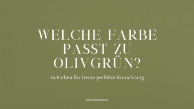 Welche Farbe passt zu Olivgrün? 6 Welche Farbe passt zu Olivgrün? 10 Farben für Deine perfekte Einrichtung.