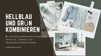 Hellblau und Grün kombinieren als leichte Farbkombination für Frühling, Sommer und skandinavischen Stil